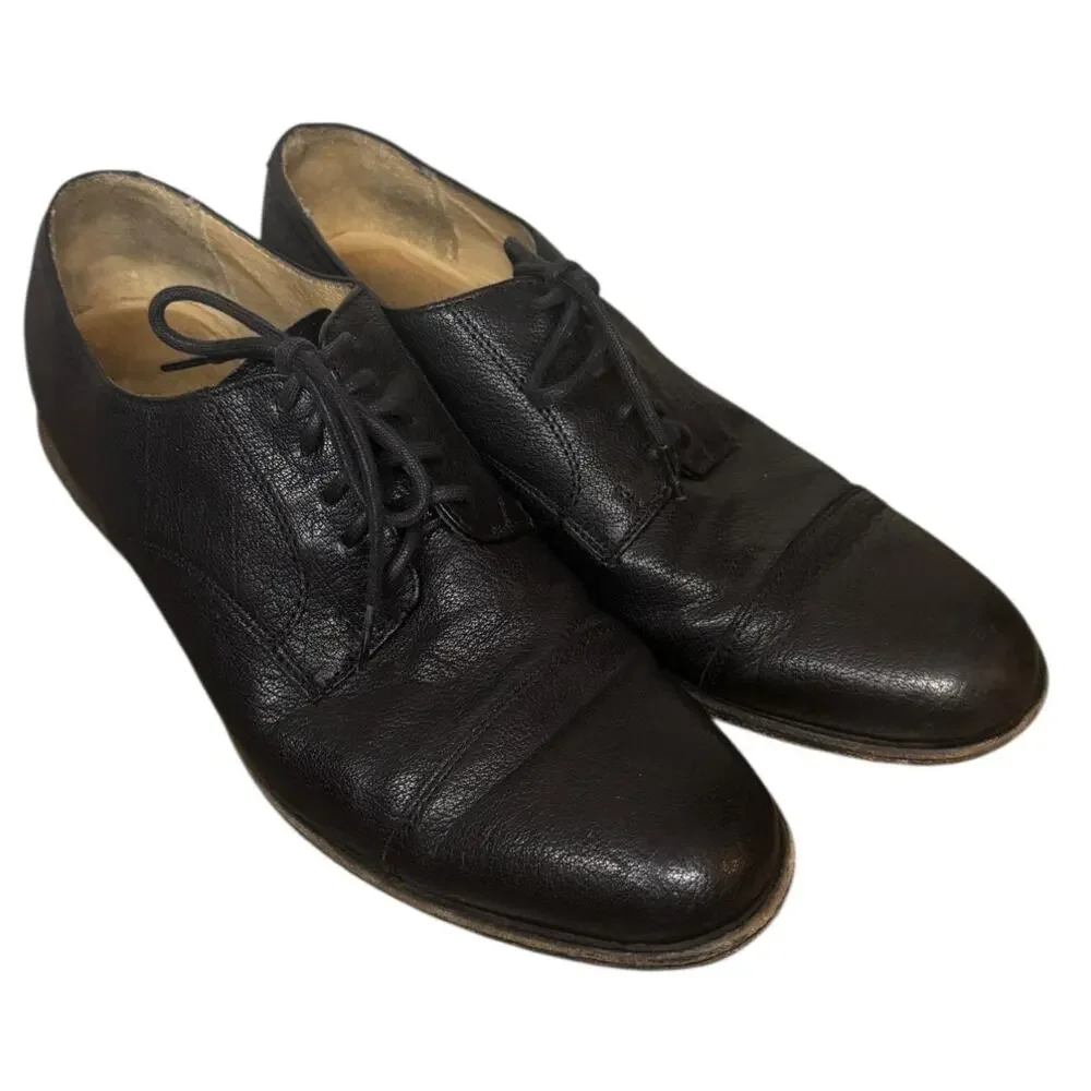THE FRYE COMPANY Black Leather Oxford Dress Shoes SZ 10.5